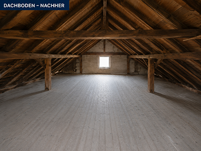 Nachher Entrümpelung Dachboden Wien