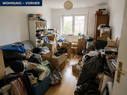 Vorher Entrümpelung Wohnung Wien
